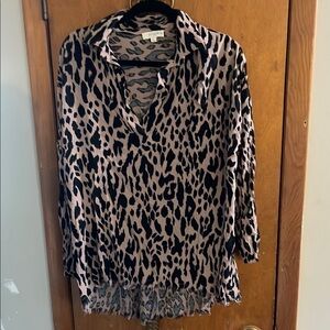 Umgee Black and Tan Blouse